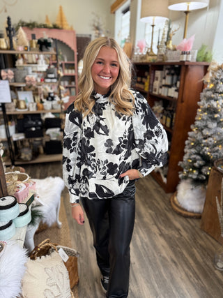 Nerine Floral Hillary Tana Long Sleeve Blouse