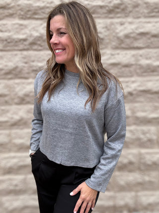 Downtown Sweater in Gray by Sadie & Sage