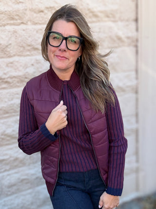 Quilted Vest Wineberry by Liverpool