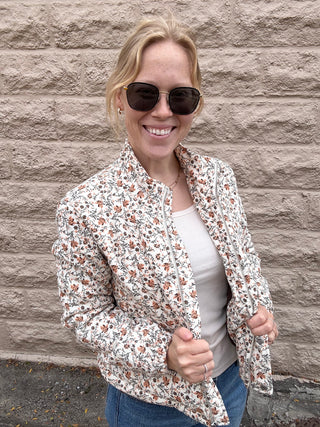 Just Looking Floral Cord Jacket