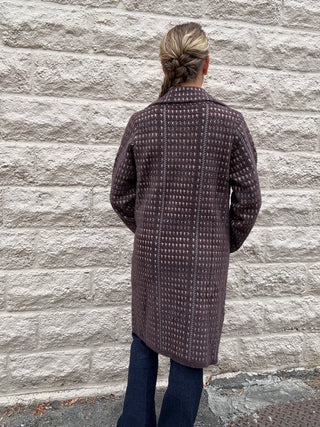 Marceau Houndstooth Coat by Sage the Label