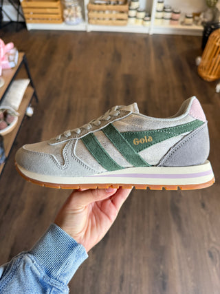 Women's Daytona Blaze Sneakers Silver & Evergreen Gola