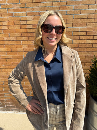 Fitted Blazer Harvest Khaki