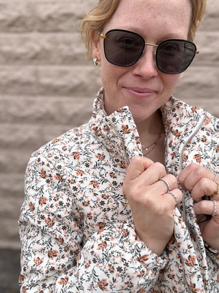 Just Looking Floral Cord Jacket