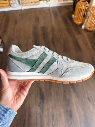 Women's Daytona Blaze Sneakers Silver & Evergreen Gola