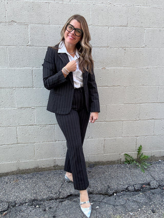 Holly Welt Pocket Hint Navy Stripe by Liverpool