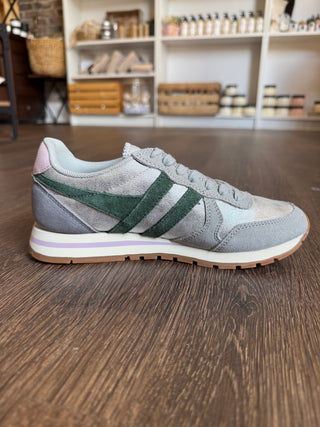 Women's Daytona Blaze Sneakers Silver & Evergreen Gola