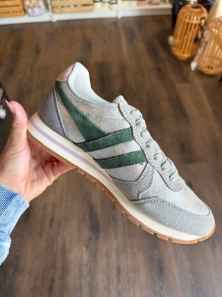 Women's Daytona Blaze Sneakers Silver & Evergreen Gola