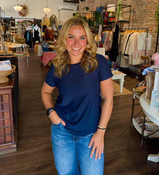 Short Sleeve Crewneck Tee Navy