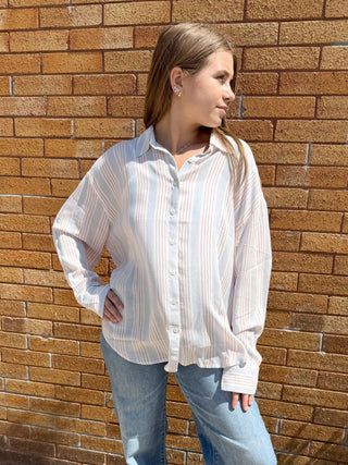 Lotus Button Down in Cotton Candy by Daze