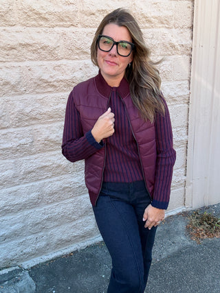 Quilted Vest Wineberry by Liverpool