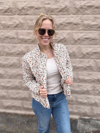 Just Looking Floral Cord Jacket