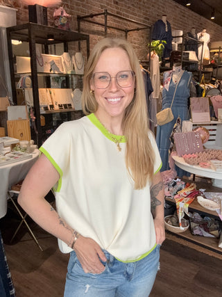 Lime/Cream Goddess Knit