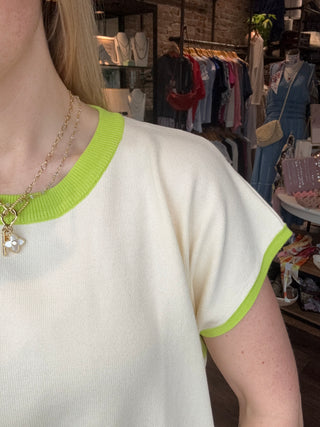 Lime/Cream Goddess Knit