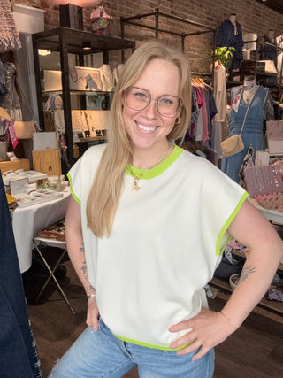 Lime/Cream Goddess Knit