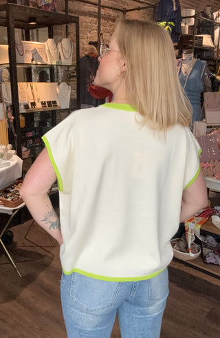 Lime/Cream Goddess Knit