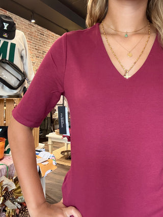 Half Sleeve Top Cherry