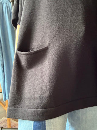 Half Sleeve Dolman Sweater Black