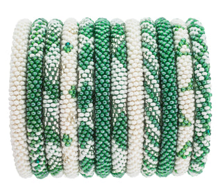 Roll-On® Bracelet Green and White