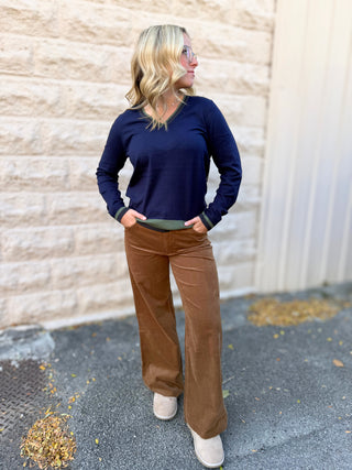 Meg High Rise Fab Ab Long Cognac  by Kut from the Kloth