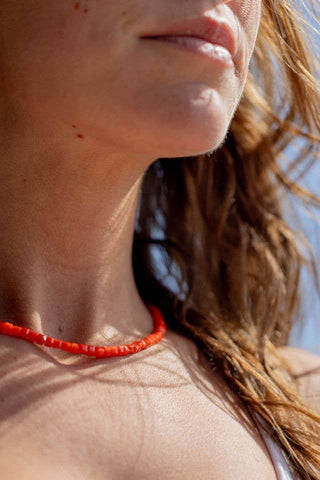 Colored beaded necklace