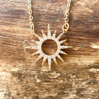 Sun celestial necklace: Gold / 16”