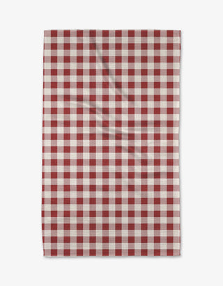 Christmas Gingham Red Tea Towel