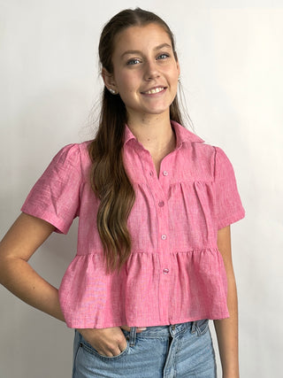 By the Sea Pink Shirt by Sadie & Sage