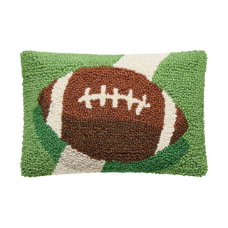 Football On A Field Hook Pillow