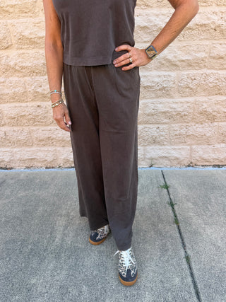Scout Jersey Crop Flare Pant - Dark Chocolate