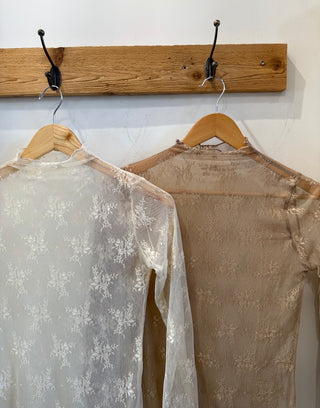 Lace Base Layer Top Khaki