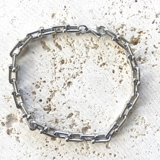 U chain silver bracelet