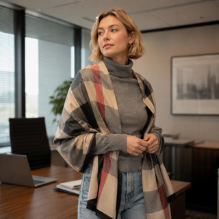 Ellison+Young Viscose Oversized Wrap Scarf, Lightweight Shawl