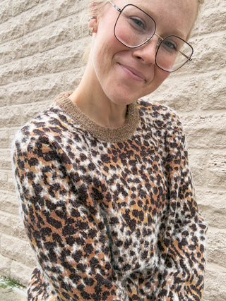 Long Sleeve Animal Print Sweater