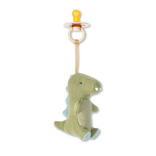 Natural Rubber Pacifier & Stuffed Dino