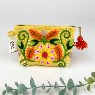 Victoria Hand embroidered Small Pouch