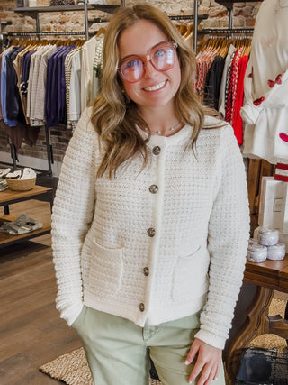 Cambria Cardigan White White