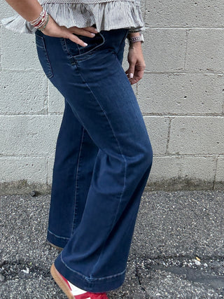 Meg High Rise Over Size Wide Stretch  by Kut from the Kloth