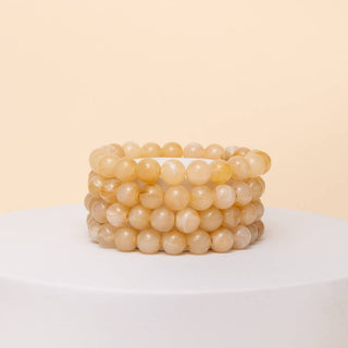 4 PC Marbled Pearl Bead Stretch Bracelet Set