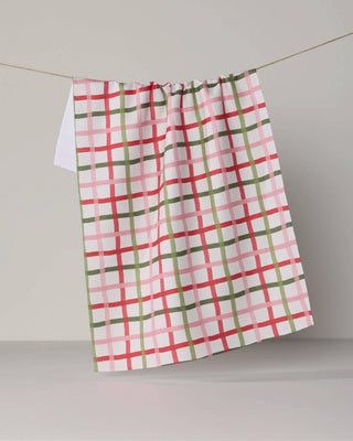 Festive Plaid Tea Towel - Holiday 2026