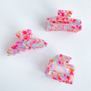 Pink Poolside | Eco-Friendly Assorted Claw Clips: Assorted