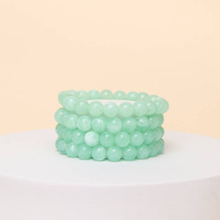 4 PC Marbled Pearl Bead Stretch Bracelet Set