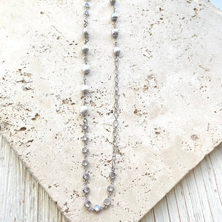 Pearl crystal necklace