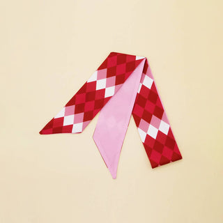 PLAID PRINT HEAD SCARVES_CWASC0096