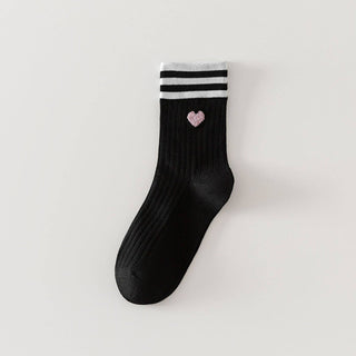 Heart Love Striped Socks