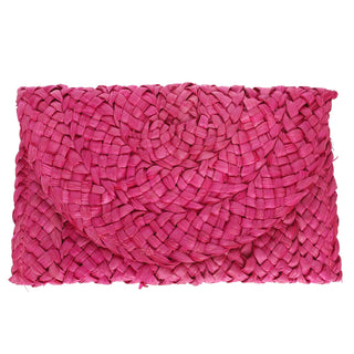 Straw Woven Raffia Clutch Handbag