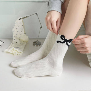 Ballet Thin Mesh Breathable Lace Bow Loose Socks