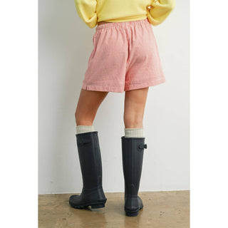Casual Striped Drawstring Shorts - BMP7940: YELLOW MULTI / M
