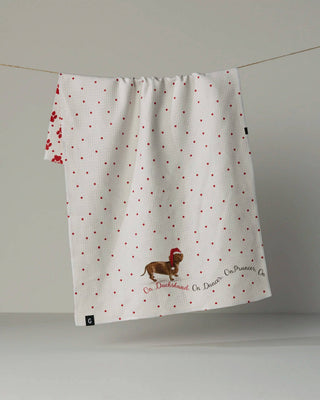 Dachshund Dash Luxe Kitchen Towel - Holiday 2026