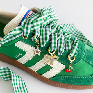 Gingham Shoe Charms and Lace Sets  Sneaker Charm Sets